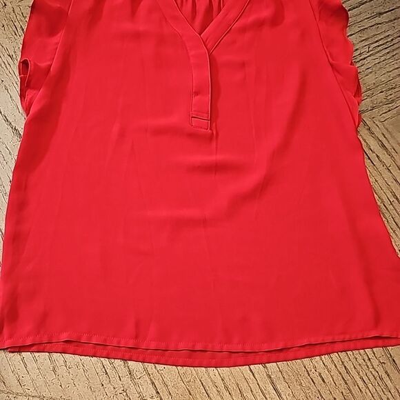 XS red ruffle blouse Express - Picture 4 of 7